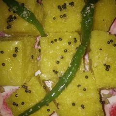 A picture of Dhokla Rice Flour and besan.