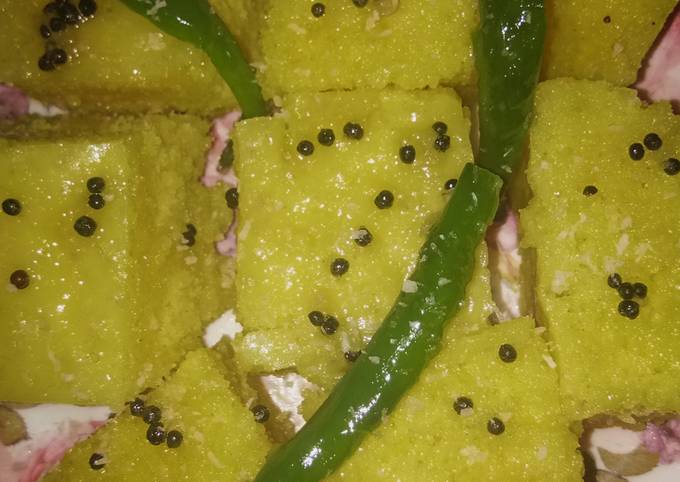 Dhokla Rice Flour and besan Recipe by Rajni Saini - Cookpad