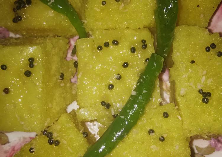 How to Prepare Super Quick Homemade Dhokla Rice Flour and besan