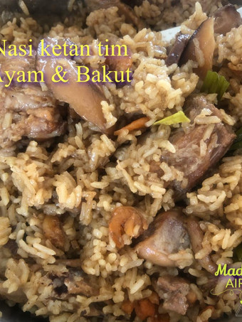 Bagaimana Membuat Nasi ketan tim ayam bakut Enak Terbaru