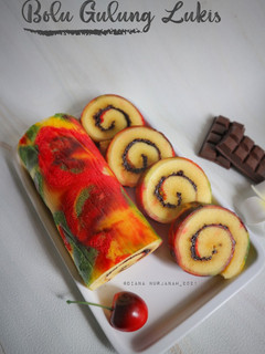 Foto resep Bolu Gulung Lukis