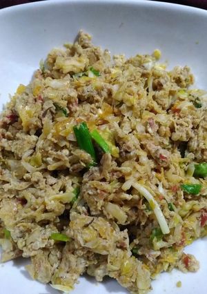 A picture of Cabbage scrambled egg.