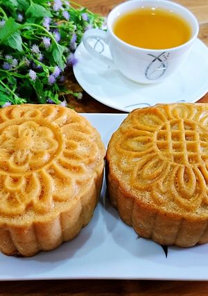 Hình của món Bánh trung thu nhân sữa dừa.