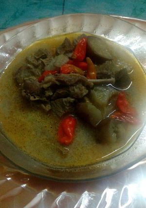 Foto resep Gule kambing terong praktis