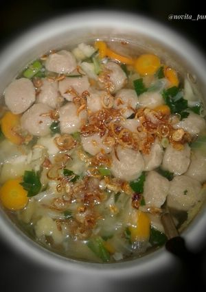 Foto resep Sup Bakso Sayuran (Tanpa Bumbu Tumis)