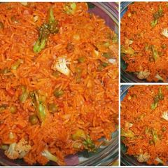 A picture of Tomato spicy Biryani.