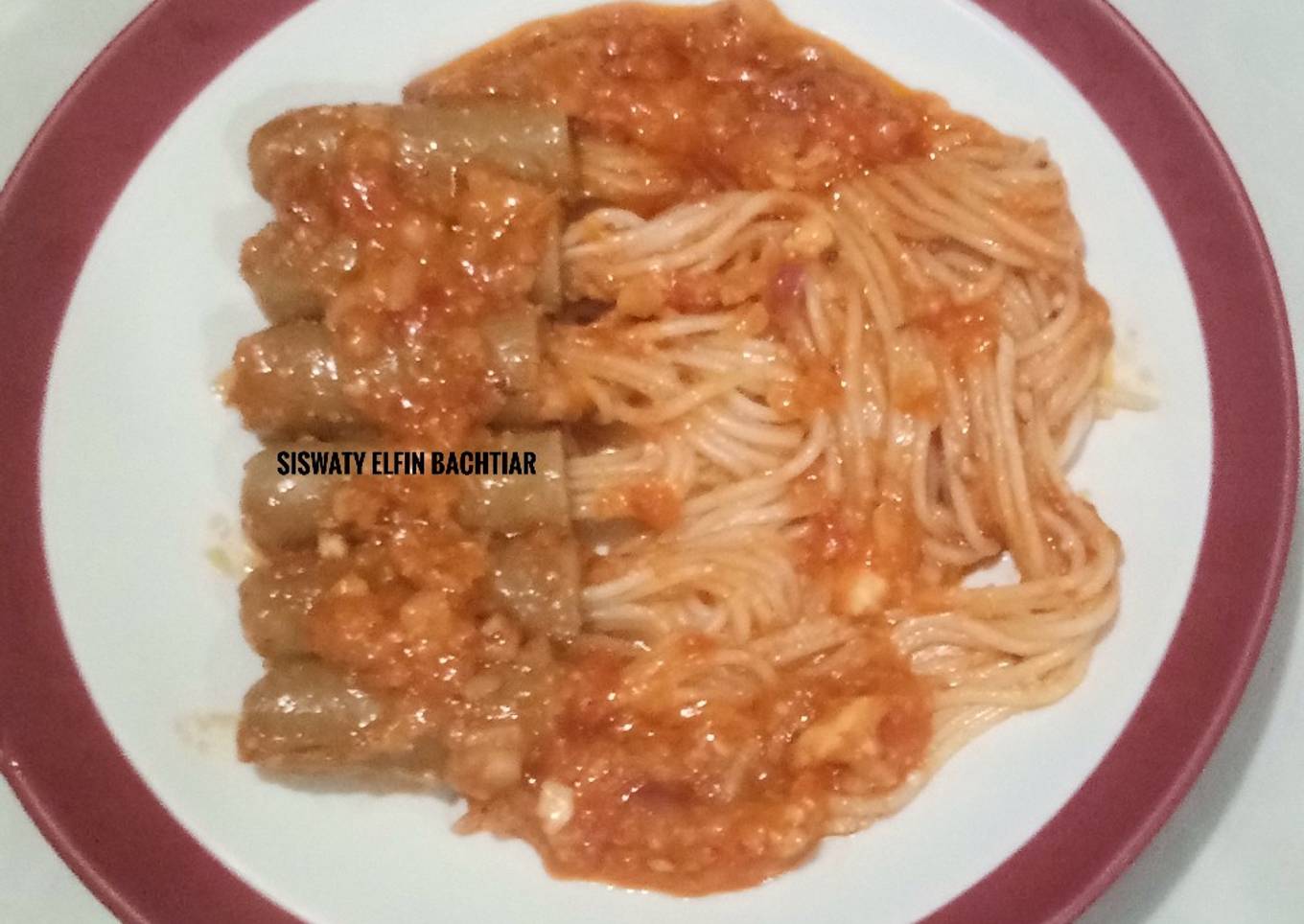 Sosis Gurita Saus Spaghetti