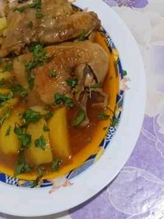 صورة لوصفة شطيطحة دجاج بالبطاطا