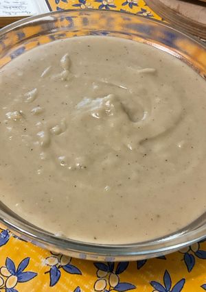 Une photo de Sauce béchamel à ma façon au bouillon de gambas