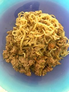 Una foto de Fideos se soja con ternera y verdura (Salsa de soja y mostaza)