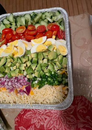 A picture of My version of Cobb Salad.