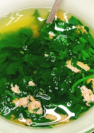 Hình của món Canh mồng tơi nấu tép.