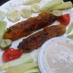 A picture of Potato Golla kabab.