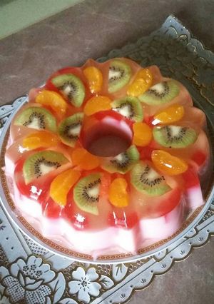 Foto resep Puding susu mix fruit