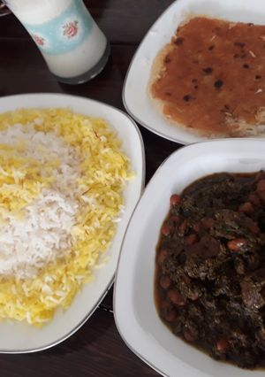 عکسی از دستور قورمه سبزی جا افتاده خوشمزه 😋🌿