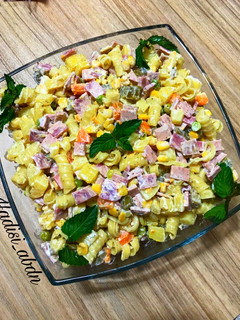 عکسی از دستور 😋سالاد ماکارونی😍