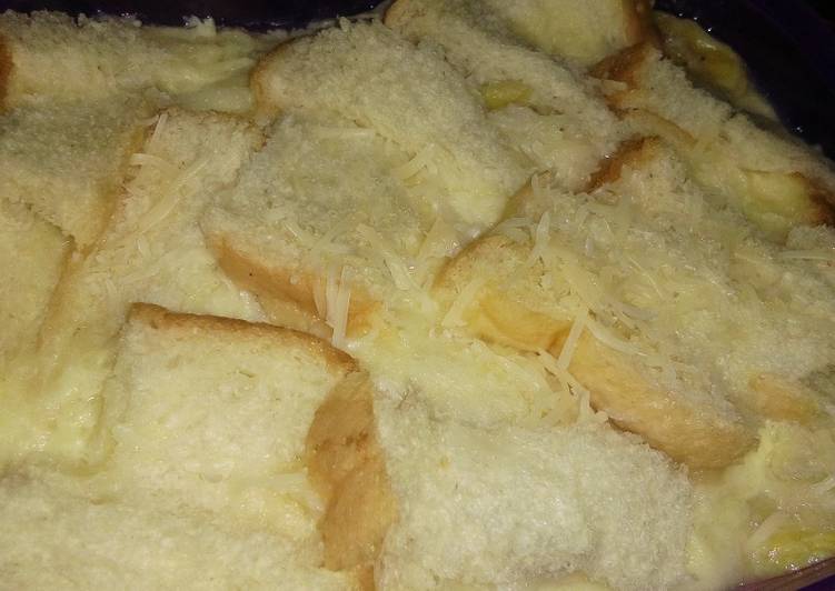 Puding Roti Tawar Pisang Ambon Kukus