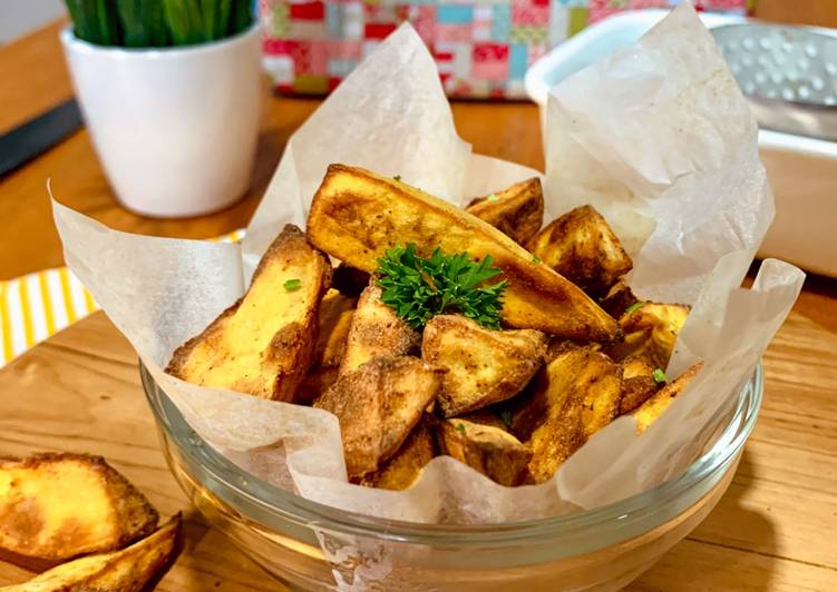 Sweet Potato Wedges (ubi goreng airfryer)