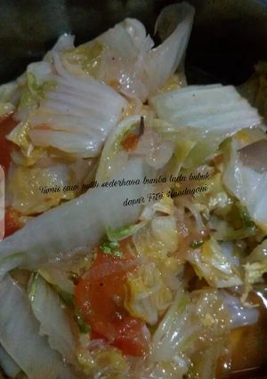 Foto resep Tumis sawi putih sederhana bumbu lada bubuk