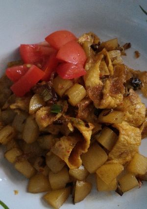 Foto resep Telor kentang saos tiram
