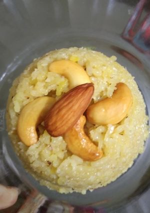 A picture of Coconut Rice (Narali bhat).