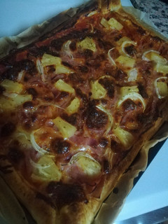 Una foto de Pizza con hojaldre