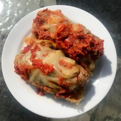 A picture of Cabbage Rolls.