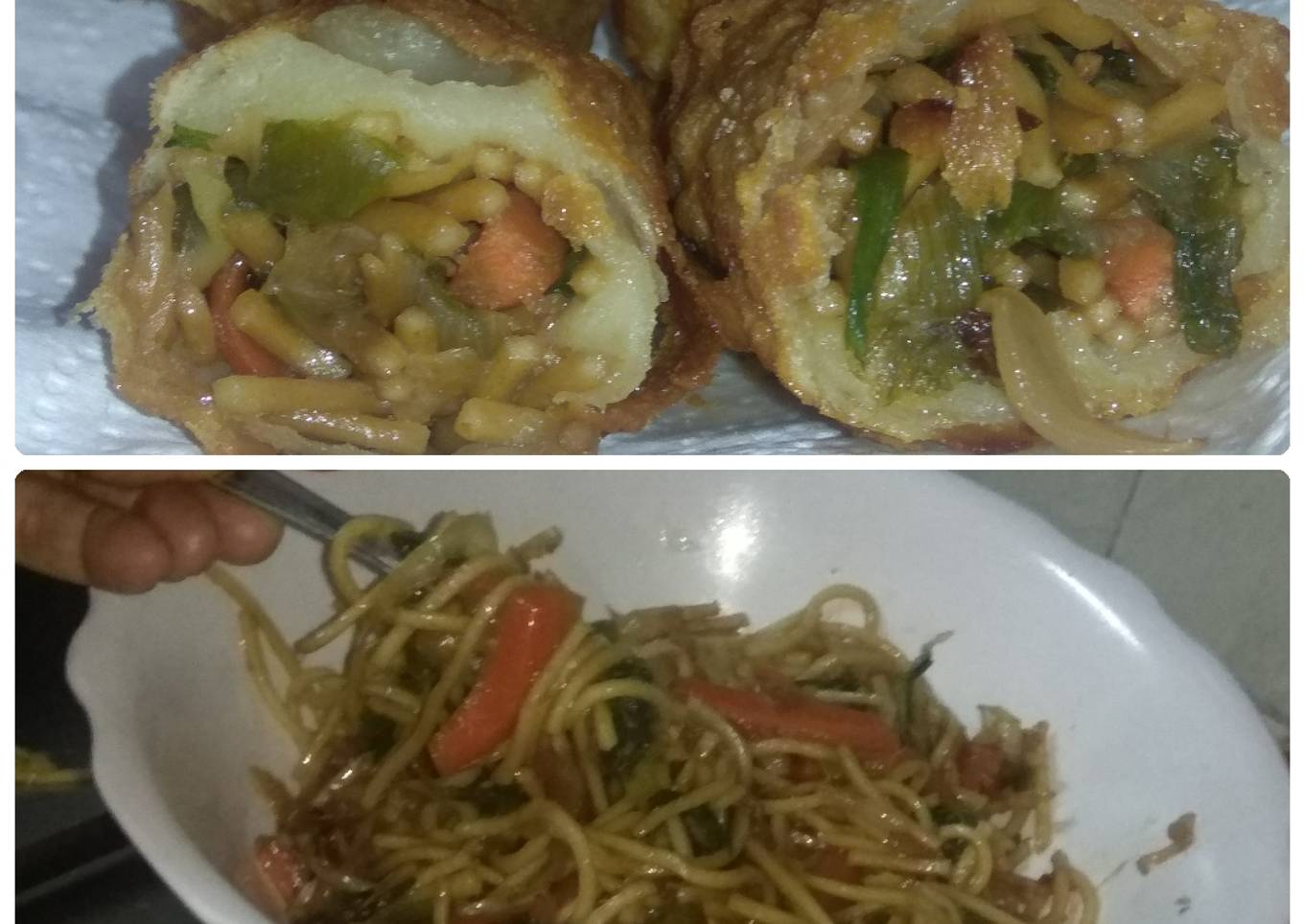 Hotel Style HAKKA NOODLES AND SPRING ROLL