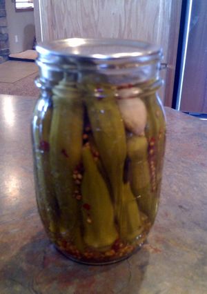 A picture of Pickled Okra.