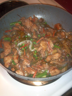 A picture of Pork stir fry.