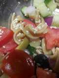 Pasta de chía con vegetales