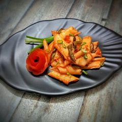 A picture of Tomato pasta.
