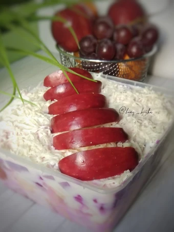 Cara Gampang Membikin Resep Salad buah yogurt yang Lezat Anti Ribet, Mantap