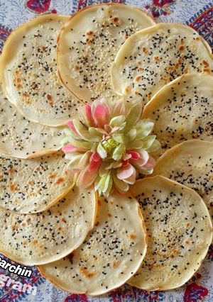 عکسی از دستور نان ملاقه ای بدون نیاز به فر 🌸