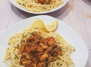 O poză a rețetei Spaghete cu midii.
