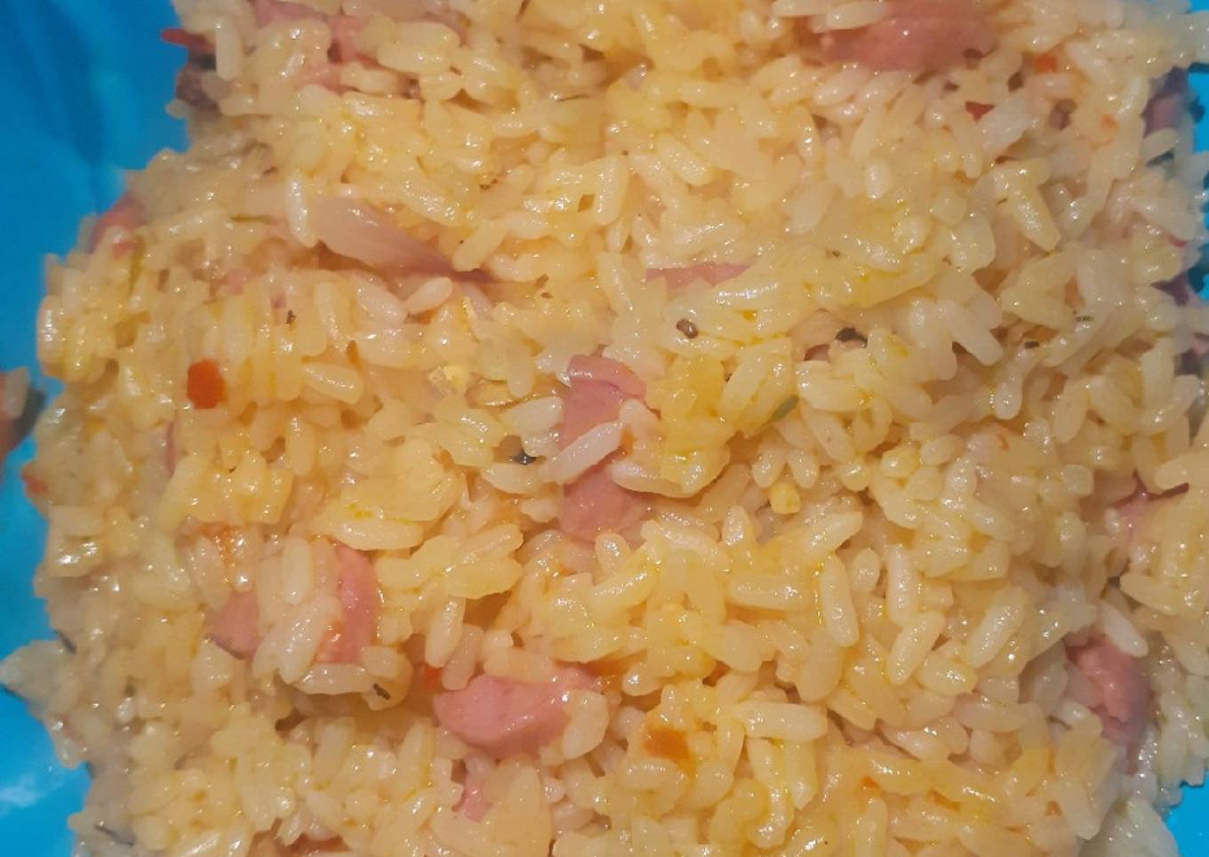 Chicken hotdog rice