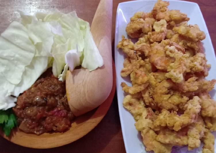 Udang krispi sambel trasi