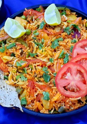 A picture of Street Style Vegetable Pulao.
