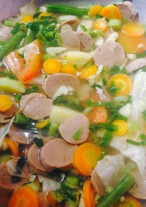 Foto resep Sop bakso sosis