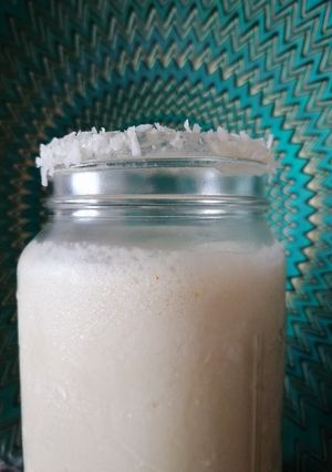 Una foto de Smoothie piña colada 🍍🥥🥤 batido de desayuno