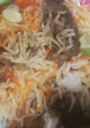 A picture of Mutton beryani.