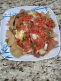 Nachos con pico de gallo