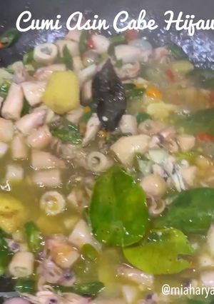 Foto resep Cumi Asin Cabe Hijau