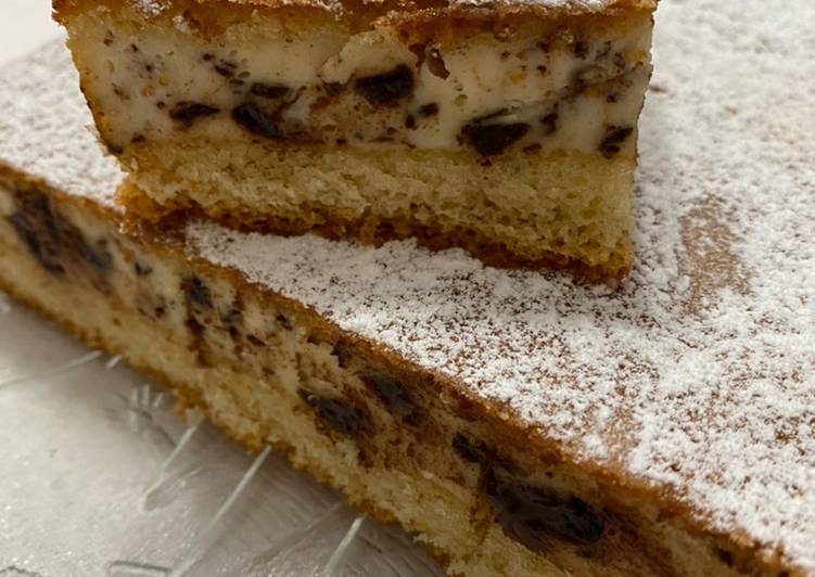 Steps to Prepare Fatto in casa Torta con crema di ricotta e cioccolato