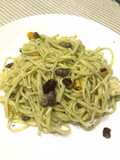Linguine con coda di rospo e pesto di prezzemolo
