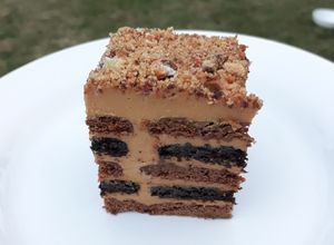 Una foto de Chocotorta con galletas Chocolinas