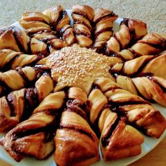 A picture of Star shape Nutella bread.