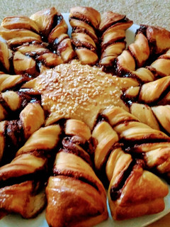 A picture of Star shape Nutella bread.