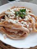 Pasta de chipotle a la crema de ajo