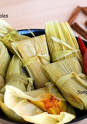 A picture of Chicken Tamales.